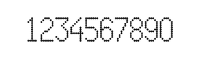7×13数字点阵字体 ddN713AA1636
