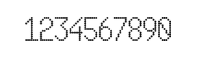 7×13数字点阵字体 ddN713AA1637