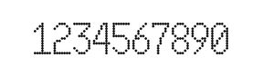 7×13数字点阵字体 ddN713AA1639