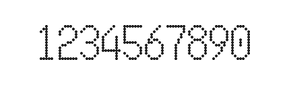 7×13数字点阵字体 ddN713AA1641