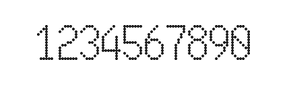 7×13数字点阵字体 ddN713AA1649