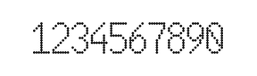 7×13数字点阵字体 ddN713AA1650