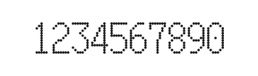 7×13数字点阵字体 ddN713AA1657