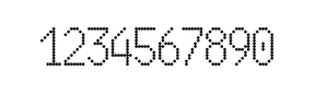 7×13数字点阵字体 ddN713AA1667