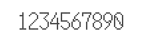 7×13数字点阵字体 ddN713AA1669