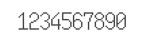 7×13数字点阵字体 ddN713AA1671