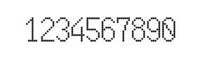 7×13数字点阵字体 ddN713AA1675