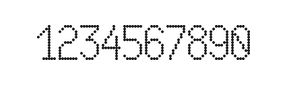 7×13数字点阵字体 ddN713AA1677