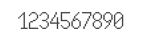 7×13数字点阵字体 ddN713AA1678