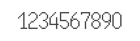7×13数字点阵字体 ddN713AA1682