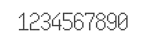 7×13数字点阵字体 ddN713AA1683