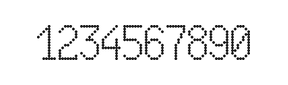 7×13数字点阵字体 ddN713AA1690
