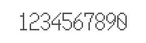 7×13数字点阵字体 ddN713AA1691