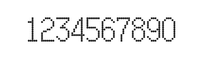 7×13数字点阵字体 ddN713AA1692