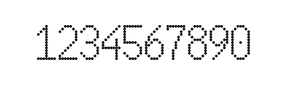 7×13数字点阵字体 ddN713AA1695
