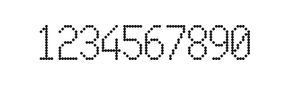 7×13数字点阵字体 ddN713AA1700