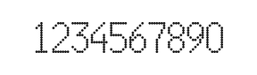 7×13数字点阵字体 ddN713AA1701