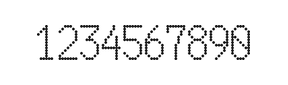 7×13数字点阵字体 ddN713AA1719