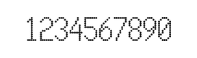 7×13数字点阵字体 ddN713AA1722