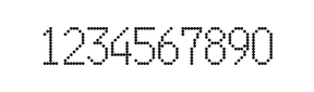 7×13数字点阵字体 ddN713AA1729