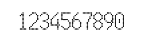 7×13数字点阵字体 ddN713AA1733