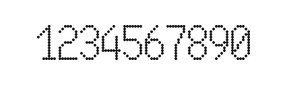 7×13数字点阵字体 ddN713AA1744