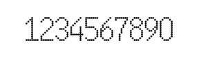 7×13数字点阵字体 ddN713AA1746