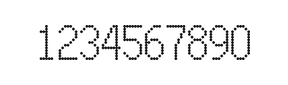 7×13数字点阵字体 ddN713AA1747