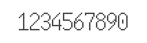 7×13数字点阵字体 ddN713AA1764