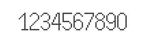 7×13数字点阵字体 ddN713AA1766
