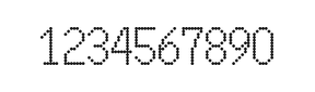 7×13数字点阵字体 ddN713AA1775