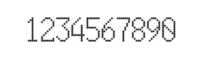 7×13数字点阵字体 ddN713AA1788