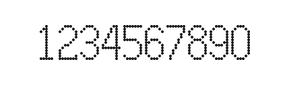 7×13数字点阵字体 ddN713AA1790