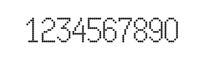 7×13数字点阵字体 ddN713AA1801