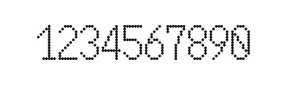 7×13数字点阵字体 ddN713AA1802