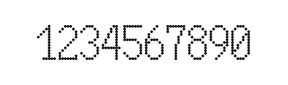 7×13数字点阵字体 ddN713AA1803