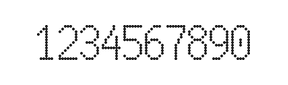 7×13数字点阵字体 ddN713AA1810