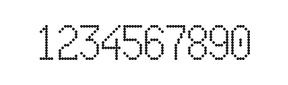 7×13数字点阵字体 ddN713AA1815