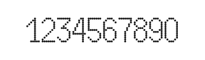 7×13数字点阵字体 ddN713AA1817