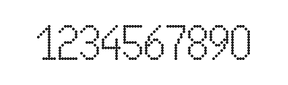 7×13数字点阵字体 ddN713AA1818