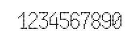7×13数字点阵字体 ddN713AA1824