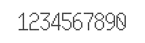 7×13数字点阵字体 ddN713AA1832
