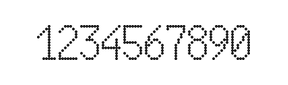 7×13数字点阵字体 ddN713AA1843