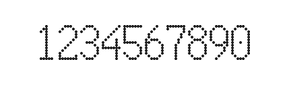 7×13数字点阵字体 ddN713AA1844
