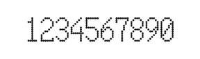 7×13数字点阵字体 ddN713AA1845