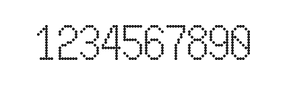 7×13数字点阵字体 ddN713AA1847