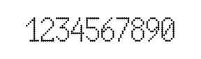 7×13数字点阵字体 ddN713AA1848