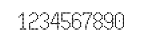 7×13数字点阵字体 ddN713AA1850