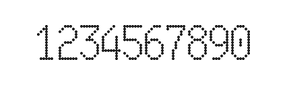 7×13数字点阵字体 ddN713AA1852