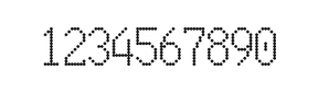 7×13数字点阵字体 ddN713AA1861